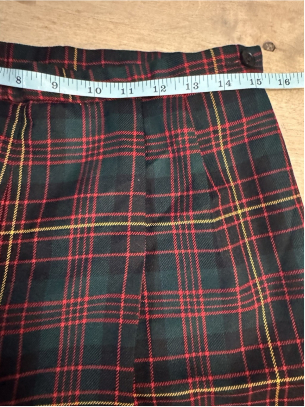 Vtg Pendleton Wool Pants Plaid Tartan Red Green Navy Slacks Size 12 Women’s - Picture 6 of 8